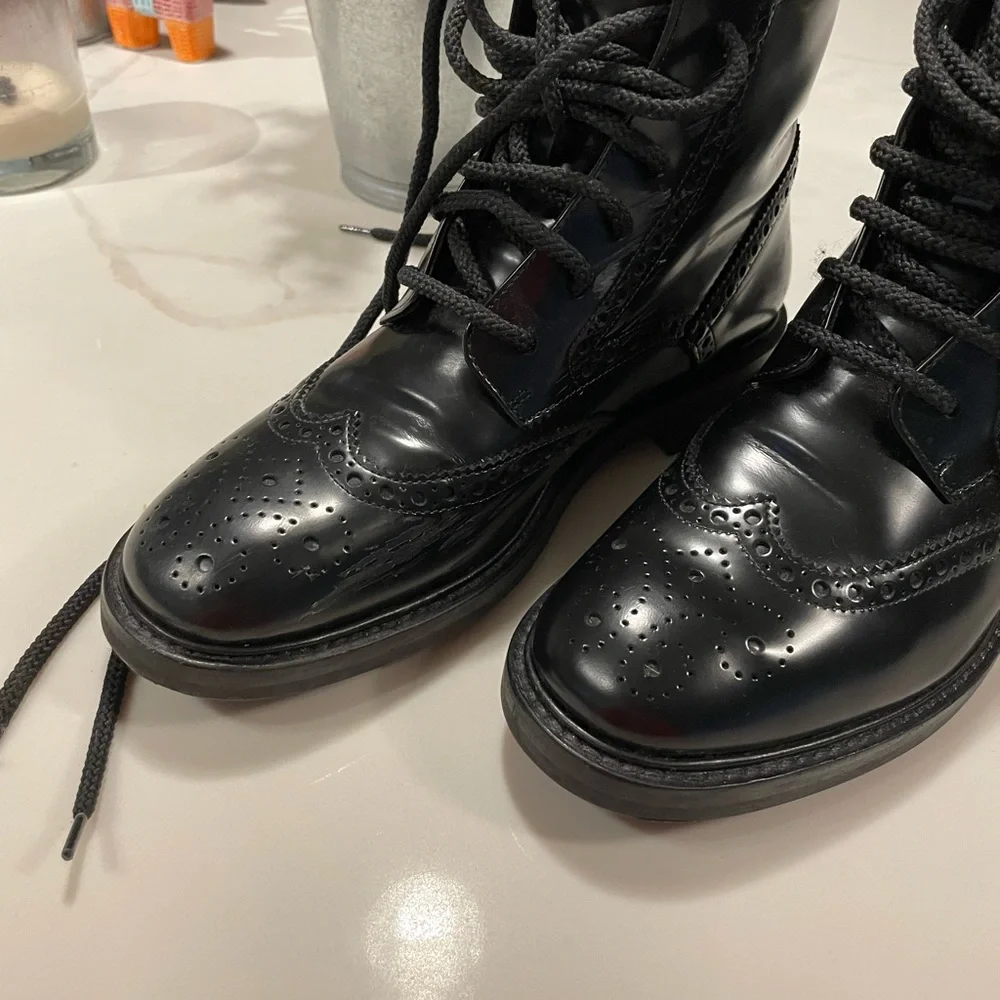 Dior black boots with checkered detail on top. Authentic! Size 6.5 - Picture 8 of 10